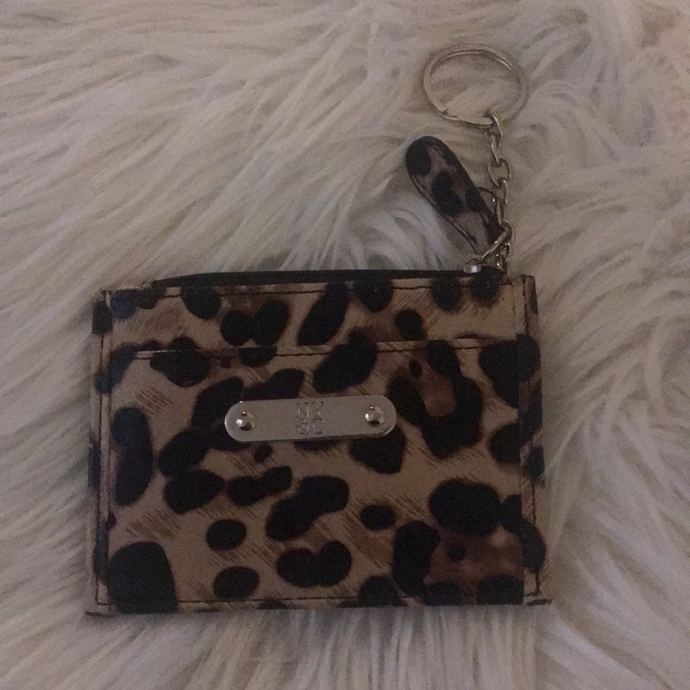 New York & Company Zippered ID Card Case Keychain